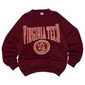 GALT SAND 90s Virginia Tech University Big Logo Sweater Made In USA Size M